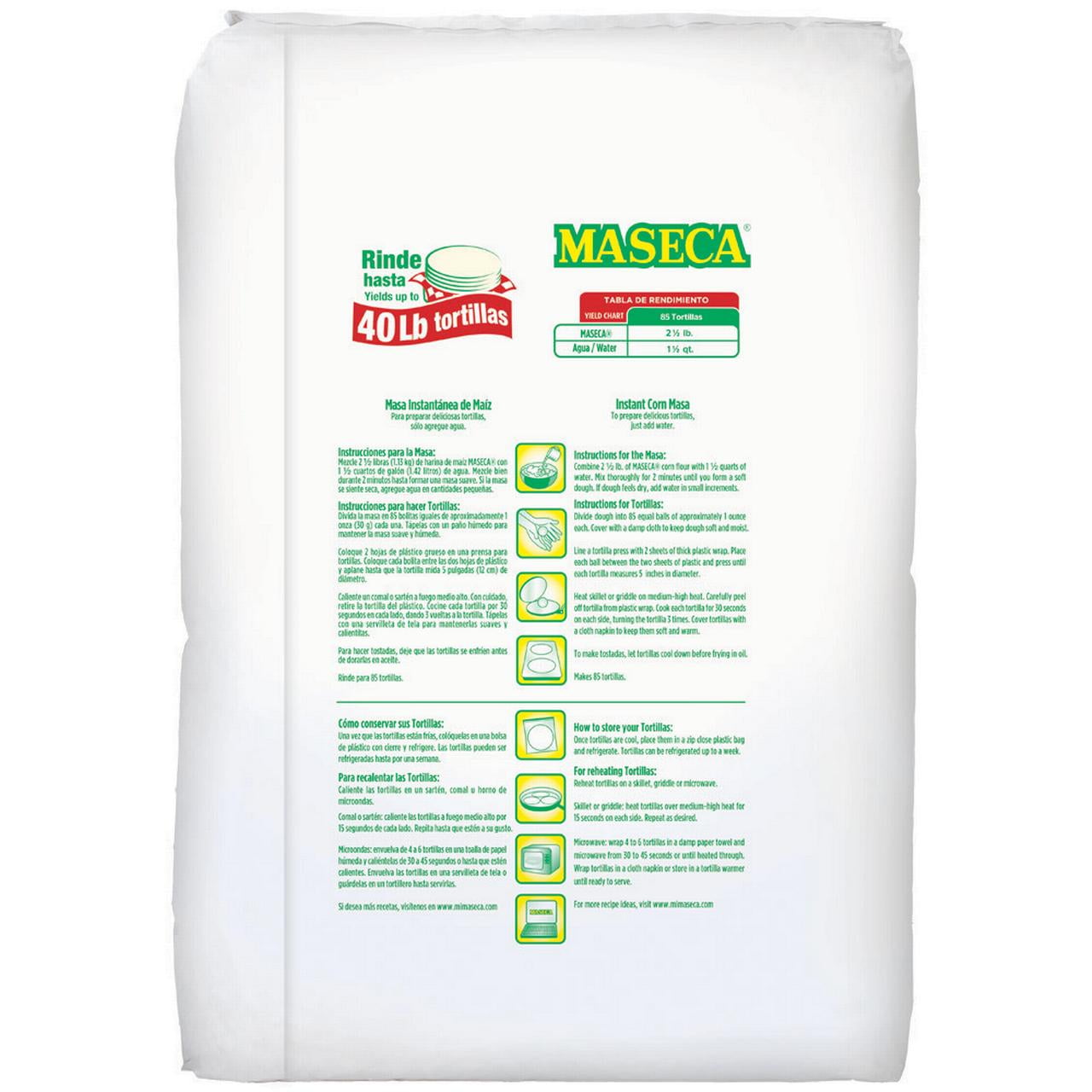 Maseca Gluten Free Instant Corn Masa Flour 22 lb