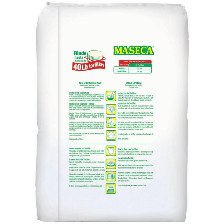 Maseca Gluten Free Instant Corn Masa Flour 22 lb - Walmart.com