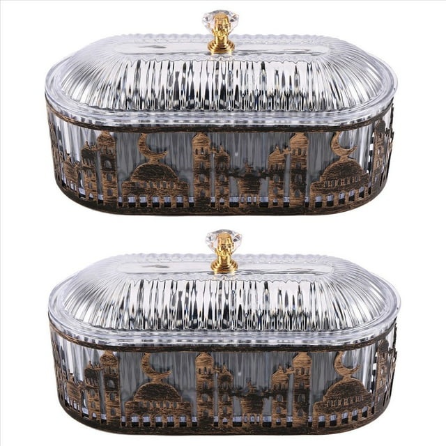 2 Cajas para Guardar Dulces y Aperitivos para el Festival de Ramadán, Color Como Se Muestra