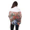 thumbnail image 4 of FORMRS Womens Scarf Winter Soft Long Big Warm Shawls Wrap Tassel Scarves, Red Vibrant Flowers, 4 of 9