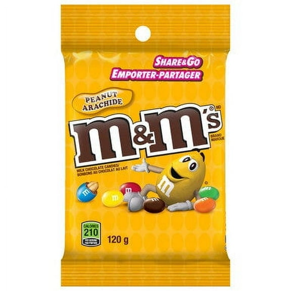 M&M's Peanut Candies, Peg Pack 120g/4.2 oz., 24-Count {Imported from Canada}