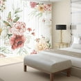 thumbnail image 2 of Floral Sheer Curtains for Living Room 84 inch Length 2 Panels Set Elegant Red Pink Flower Printed Window Curtain Chiffon Drapes for Bedroom, 2 of 6