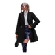 thumbnail image 1 of Gabardina Larga Abrigo Elegante Felpa Cruzada De Para Mujer, 1 of 8