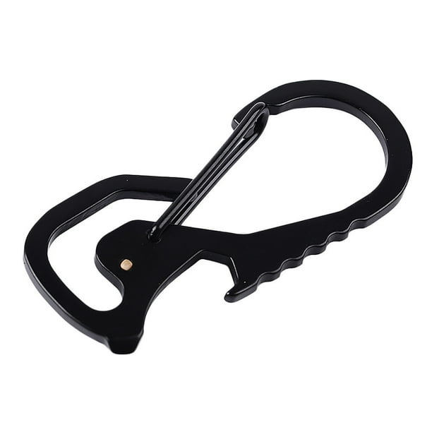 Llavero Portátil Con Mosquetón De Acero Inoxidable, Clip, Abrebotellas Bk