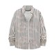 thumbnail image 4 of Blusa y camisa de manga larga con cuello vuelto para hombre, cárdigan liso a la moda con cuello vuelto, blusa de poliéster con botones para hombre, 4 of 5
