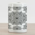 thumbnail image 2 of Mandala Ceramic Toothbrush Holder, Middle Eastern Mosaic Design Secret Body and Mandala Motif Active World Image, Decorative Versatile Countertop for Bathroom, 4.5" X 2.7", Black, by Ambesonne, 2 of 4