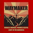 thumbnail image 2 of WAYMAKER Miracle Worker Promise Keeper Inspirational/Christian Womenâ€™s Standard V-Neck Tee, Red, X-Large, 2 of 5