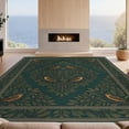 thumbnail image 2 of Design&I 9'x12' Washable Area Rug Giant Skid-Resistant Moody Forest Perched Botanical Vines Symmetrical Whimsical Layout for Great Room, Large Living, 2 of 7