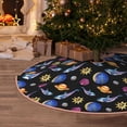 thumbnail image 5 of Daiia Whales In Space Drawing Merry Christmas Tree Skirt , Xmas Large Lace-up Tree Skirt, Santa Snowflakes Rustic Home Decorations New Year Party Farmhouse Decor-30", 5 of 6