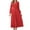 Red, variant on IROINNID Long Sleeve Dress for Women Fall Dress Full-Length Shirt Dress Vintage V Neck Long Sleeve Solid Dresses,Black