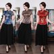 thumbnail image 2 of Cheongsam de satén corto de estilo primaveral y veraniego mejorado, ropa de mujer de talla grande para actuaciones, banquetes diarios, ropa para madres, 2 of 6