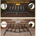 thumbnail image 3 of Grille de Foyer Porte-Bûches de Foyer Solide Robuste en Fonte Support de Combustion de Bûches de Bois Grilles de Feu pour l'Intérieur Accessoires de Foyer, 3 of 6