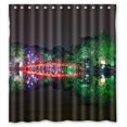 thumbnail image 1 of Cortina de ducha Impermeable ABPHQTO paisaje nocturno 160x180 cm, 1 of 2