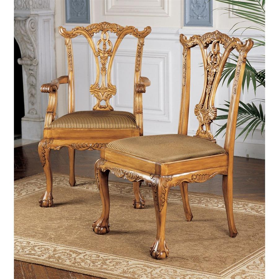 Design Toscano English Chippendale Chairs (Set Includes 2 Armchairs