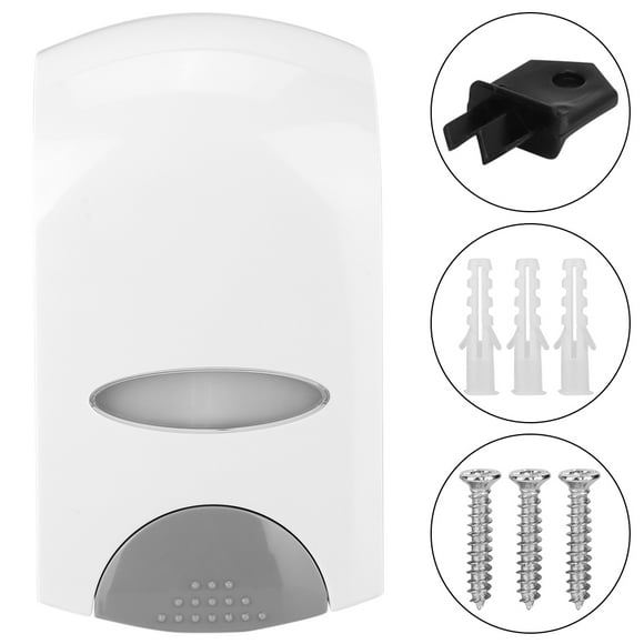 Dispensador manual de loción y jabón líquido para manos de un solo cabezal para baño montado en la pared