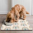 thumbnail image 2 of Dog Cat Food Mat, Dog Mat for Food and Water, Pet Dog Cat Bowl Mat, No-Slip Absorbent Water Water Bowl Mat with Rainbow Colorful,16inx24in, 2 of 7