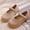Beige, variant on Girls Mary Jane Shoes with Pearl Strap, Closed Toe Dress Flats for Toddler/Little Girls Pink 8.5