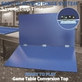 thumbnail image 6 of Table Tennis Table 9ft Blue Mid-Size Ping Pong Conversion Top Foldable & Portable Table Tennis Table Top for Indoor Games,Indoor Ping Pong Table, 6 of 12