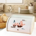 thumbnail image 1 of enrollable, de hierro de gran capacidad, soporte para contenedor de pan de 12,40x10,04x6,69 pulgadas, multiusos para mostrador Flor perfecl Contenedor de almacenamiento de pan, 1 of 8