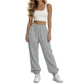 thumbnail image 5 of Sundazz Baggy Sweatpants for Women High Waisted Workout Joggers Comfy Sweat Pants with Pockets, XS-XL, 5 of 9