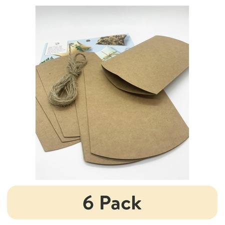 (6 pack) Hello Hobby Gift Pillow Box, 6 Pieces, Kraft, Size 3.5 x 4.75