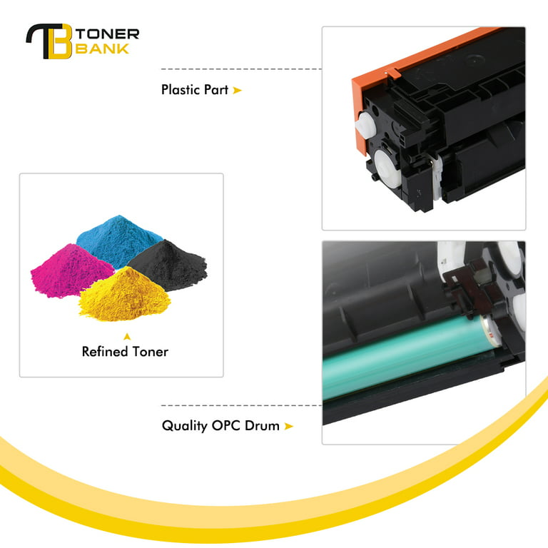 Toner Bank 1-Pack Compatible NO-CHIP Toner Cartridge for HP W2310A 215A  Color Laserjet Pro MFP M182nw M183fw M182 M183 M155 Printer Ink, black 