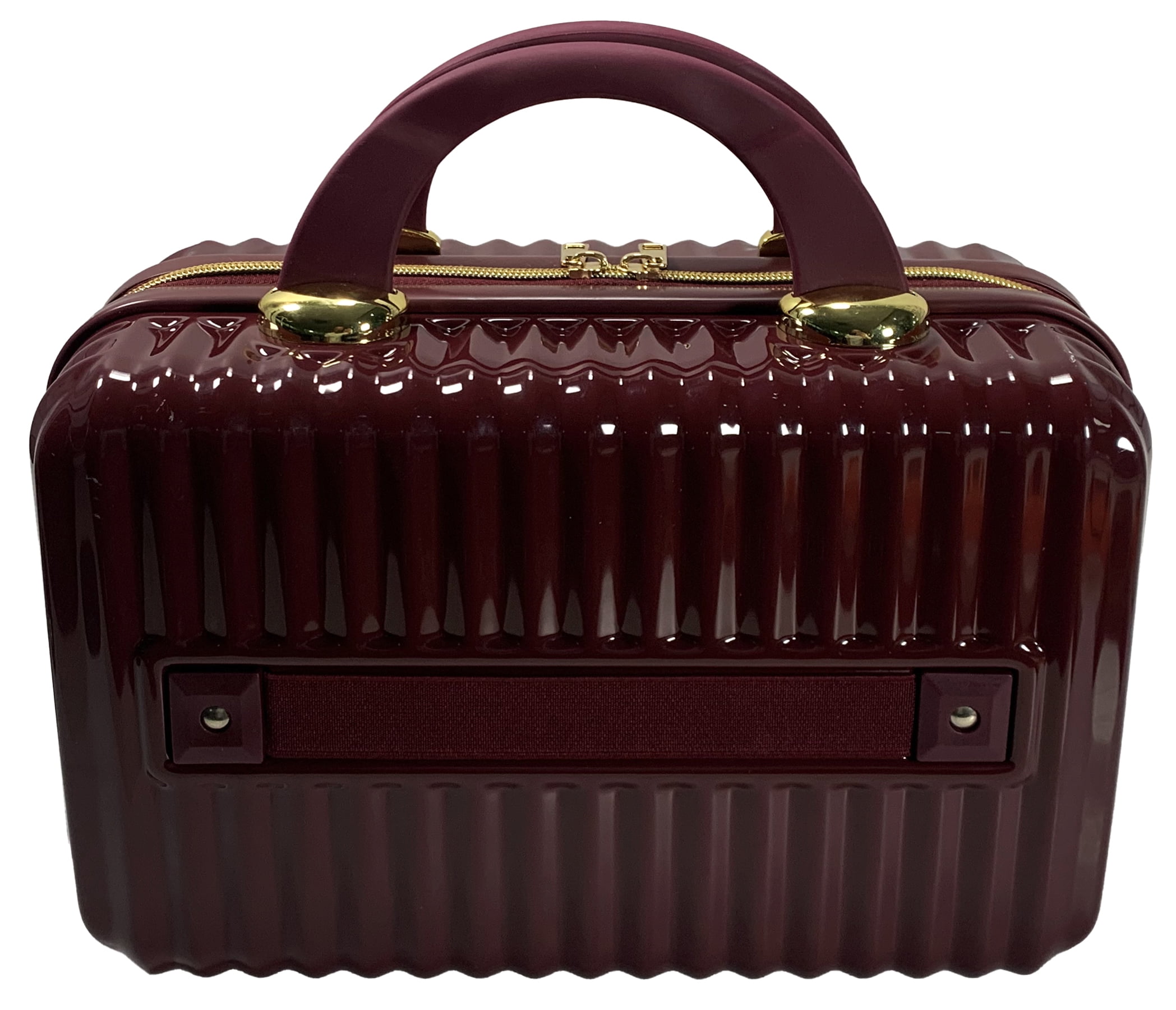 Hard Shell Cosmetic Travel Case, Burgundy, 1 Count