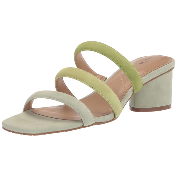 NYDJ Giacomo Block Heel Dress Sandal Suede Pale Green Size 8