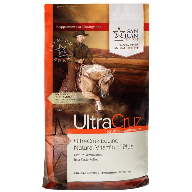 UltraCruz Equine Natural Vitamin E Plus Horse Supplement, 25 lb, Pellet