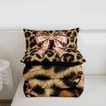 thumbnail image 2 of Erosebridal Leopard Animal Print Twin Comforter Sets For Women,Pink Girly Bow Bedding Set For Girls Kids,Black Reversible,2pcs, 2 of 7