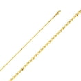 thumbnail image 2 of Wellingsale 14k Yellow Gold Polished 2mm HOLLOW Curve Mirror Chain Necklace - 20", 2 of 6