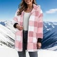 thumbnail image 5 of larppty Womens Oversized Sherpa Jacket Fuzzy Fleece Zip Up Jacket Warm Winter Coats Outerwear with Pockets (Pink, XXL), 5 of 6