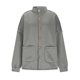 thumbnail image 4 of AUNVITO Women's Solid Color Lantern Sleeve Stand Collar Casual Button Front Jacket with Pockets Relaxed and Trendy Style, 4 of 9
