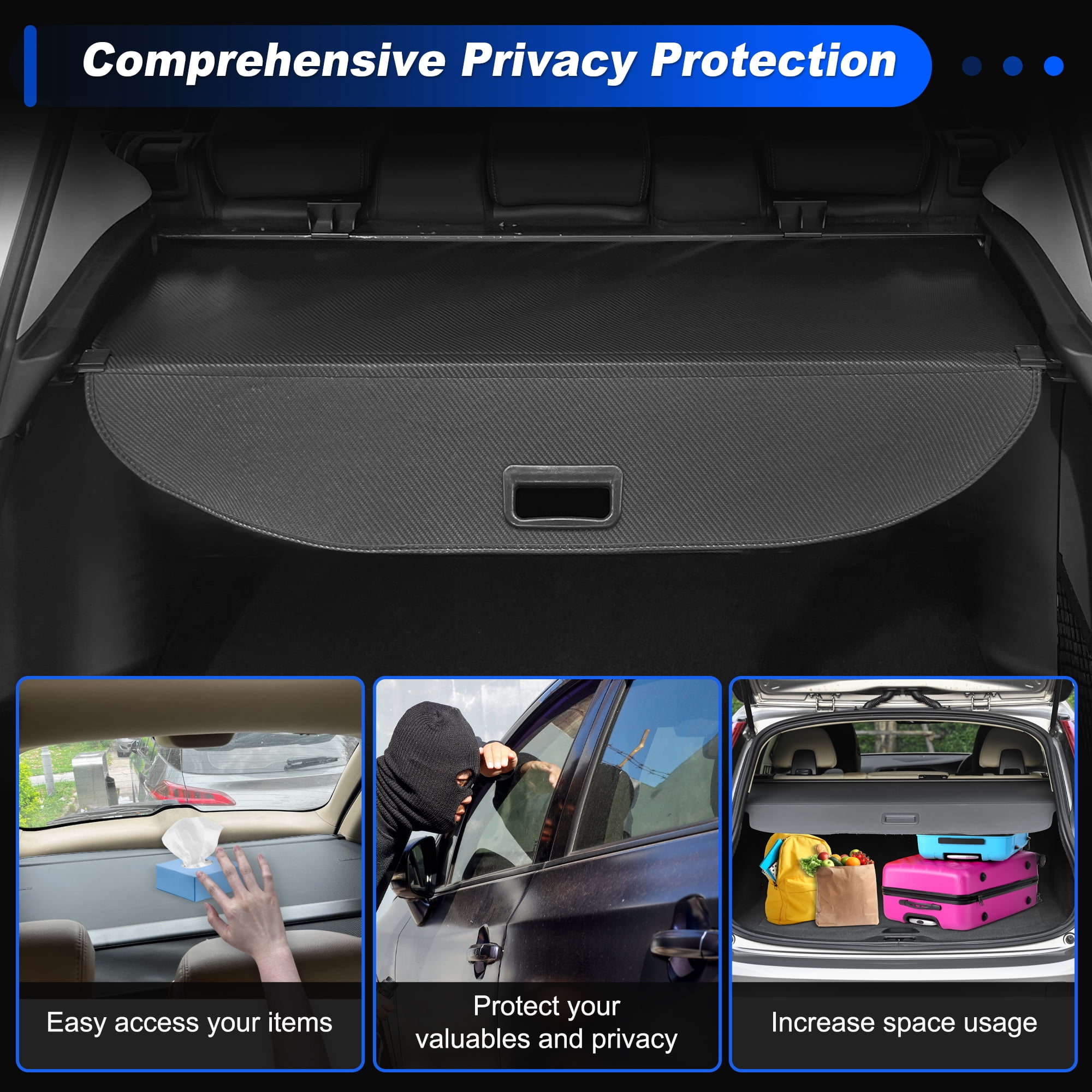 Unique Bargains Cargo Cover for Tesla Model Y Juniper 2026 Trunk Shield Shade Cover