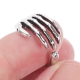 thumbnail image 4 of Anillo de mano con calavera, anillo gótico, anillo de apertura ajustable, anillo de estilo moderno, joyería, 4 of 5