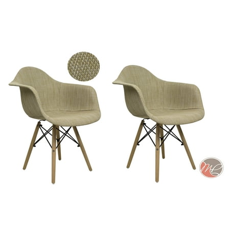 Pier 1 Rattan Bedroom Furniture MADISON PARK SET OF 2 Modern Contemporary Eames HAVERFORD Leisure Chair Rattan Cream Beige Seating Accent for Dinning, Den, Bedroom or Kitchen. ()