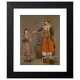 thumbnail image 2 of Jean-Etienne Liotard 12x14 Black Modern Framed Museum Art Print Titled - A Lady in Turkish Dress and Her Servant, 2 of 5