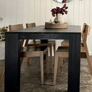 Plank+Beam 72 Extendable Dining Table, Black Wirebrush