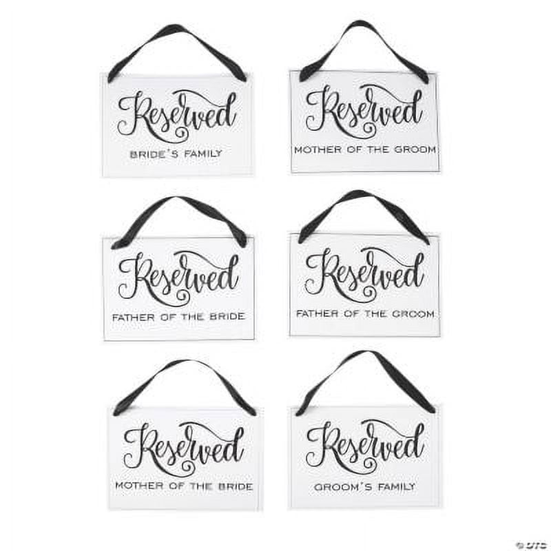 Reserved for Wedding Signs, Wedding, Party Decor, 6 Pieces