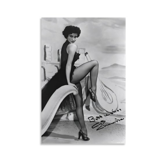 Classic Age Actresses Cyd Charisse Sexy Poster Picture Print Canvas Poster Wall Paint Art Posters Decor Modern Home Artworks Gift 20x30inch(50x75cm)