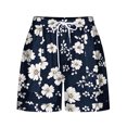 thumbnail image 4 of Hvot&aat Women's Summer Printed Beach Shorts Comfy Drawstring Casual Elastic Waist Shorts Wide Leg Shorts, 4 of 4