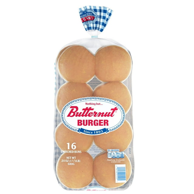 Butternut Burger Buns 24 oz., 16 ct.