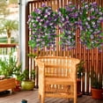 thumbnail image 5 of Vorkoi 2 Pack Artificial Hanging Flowers, Fake Mums Artificial Flowers for Decoration, Fake Hanging Plants Daisy Faux Silk Flower Bouquet for Wall Home Garden Wedding Outdoor Spring Decor, 5 of 6