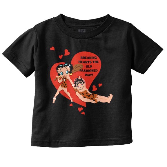 Betty Boop Caveman Heartbreaker Youth T Shirt Tee Girls Infant Toddler Brisco Brands 6M