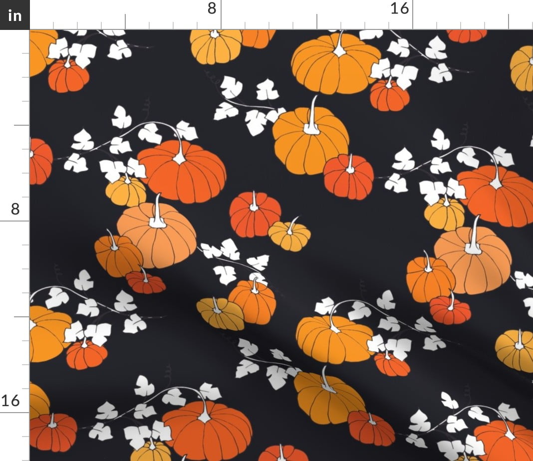 Decorative Leaves Autumn Rustic Fall Orange Red Colors Warm Abstract Print Cloth Placemats by Spoonflower Roostery Linen Cotton Canvas Placemats Set of 2