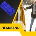 thumbnail image 4 of Bandeau d'Hiver pour Femmes Élastique Protège-Tête Chaud Épais Cache-Oreilles pour Dames Style Simple Accessoires pour Cheveux pour Femmes Bleu Saphir, 4 of 6