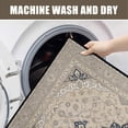 thumbnail image 5 of Washable Vintage Kitchen Mat 31"x20" Non Slip Soft Plush Low Profile Kitchen Rug, Distressed Medallion Oriental Style Sink Mat for Laundry Room Bedroom Office, 5 of 6