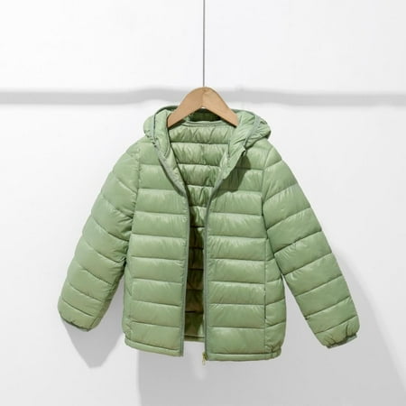 

BULLPIANO Baby Winter Hood Coat Outwear Zip Up Outerwear with Pockets 4-11 Years Baby Kids Boys Girls Full Zip Up Hoodie Coat Winter Down Coats For Baby