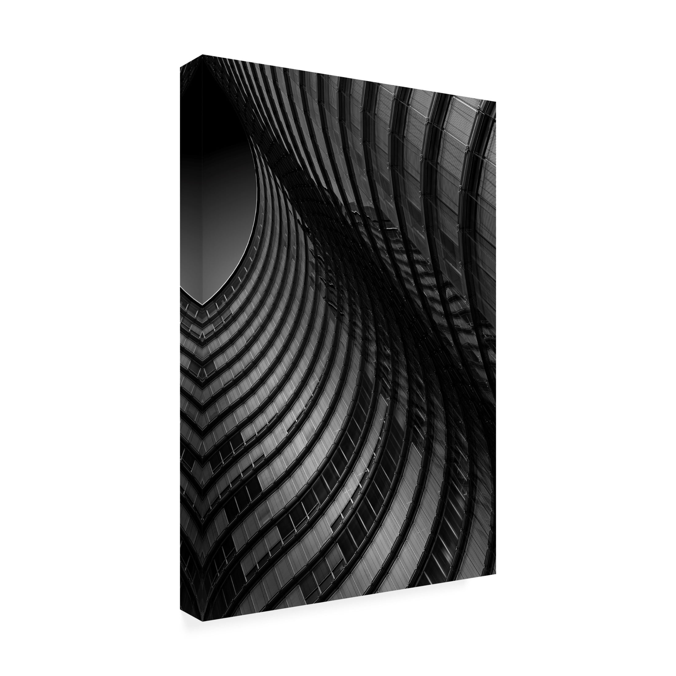 Canvas Wall Art - Greetje Van Son 'Dark Waves' Wall Art for Living Room, Bedroom, or Office Décor by Trademark Fine Art - 30 x 47 Inches