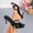 Black-A, variant on Womens Kitten Heels Open Square Toe High Heeled Sandals Cross Band Slip on Stiletto Heels Comfort Mules Slides Summer Dress Pumps Size 36-43 Black-A